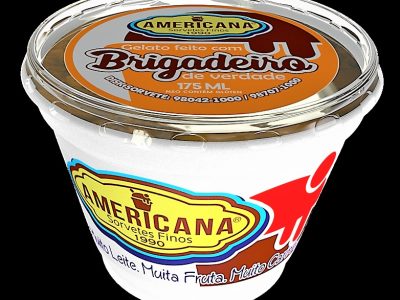 SORVETE AMERICANA - POTE DE 175 ml - SABOR BRIGADEIRO